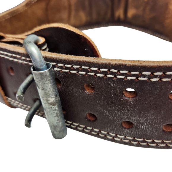 RDX 4" Leather Weightlifting Belt XL – V-Tanned Hand Made Powerlifting Belt - Picture 2 of 14